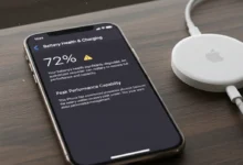 Why iphone 12 Mini Battery Drains Fast showing battery health screen with low percentage.