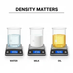 Using the tare function on a kitchen scale for liquids – How to reset and measure accurately