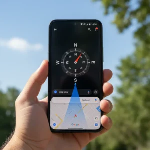 How to Calibrate Compass on Samsung S22 showing accurate direction