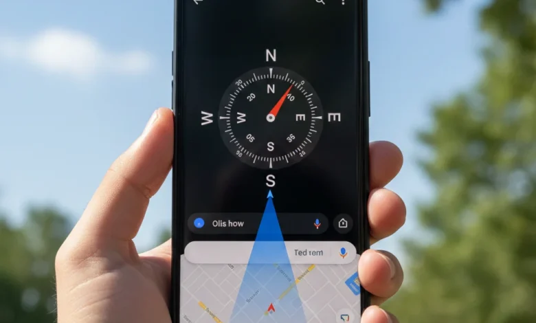 How to Calibrate Compass on Samsung S22 showing accurate direction