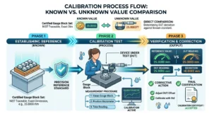 calibration comparison between reference standard and device under test