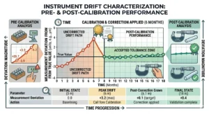 instrument drift over time and correction through calibration process