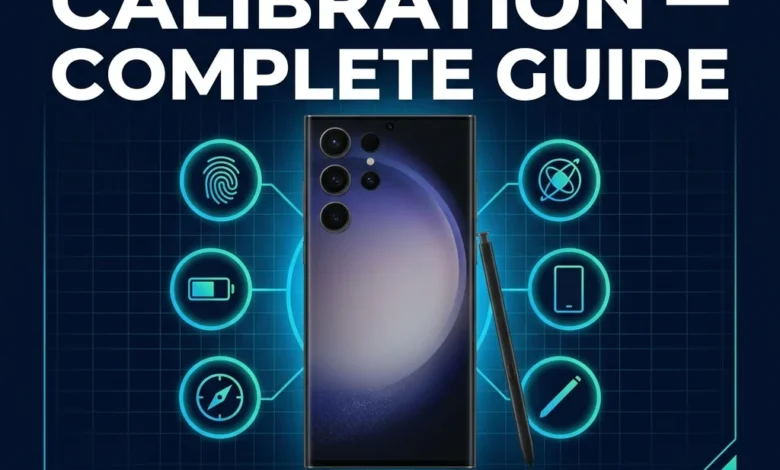 Samsung S23 calibration complete guide — covering screen, battery, fingerprint, gyroscope, compass and S Pen sensor calibration step by step